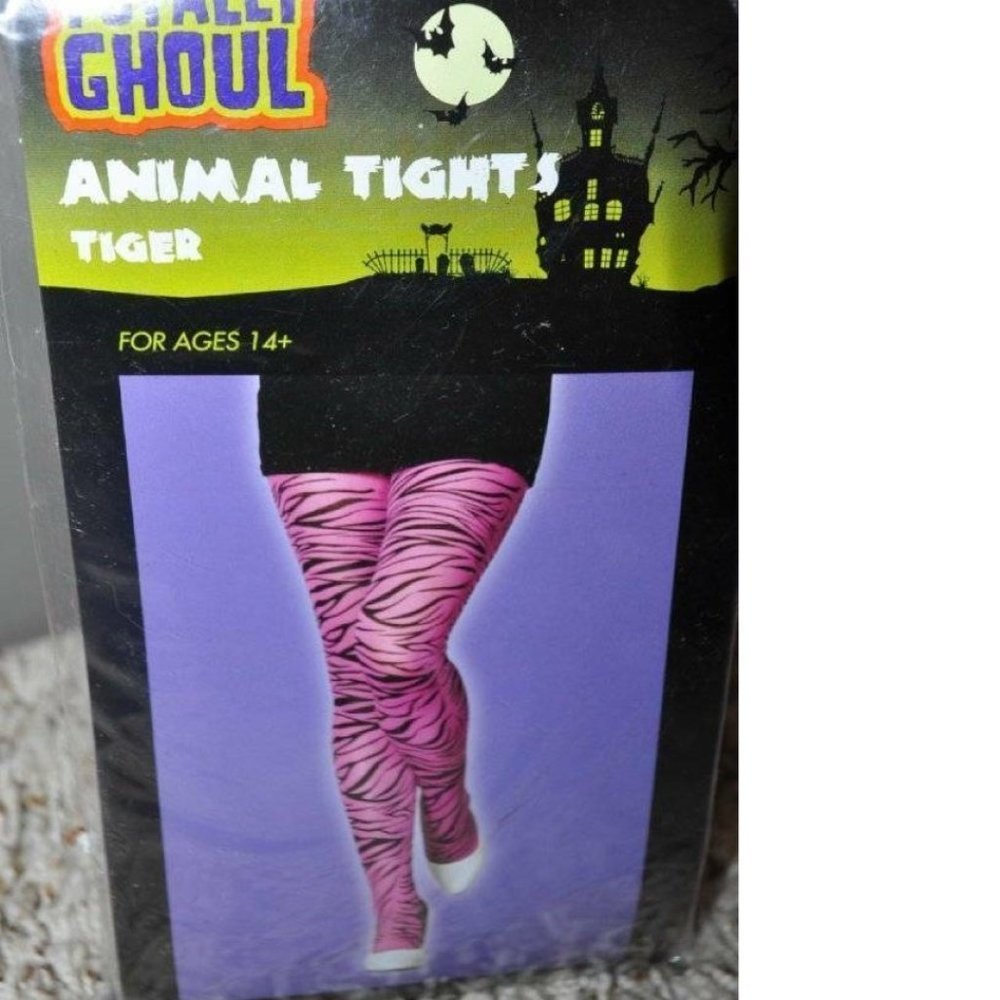 Tiger Tights Black & Pink Teen Girls Halloween Costume Accessory 14+